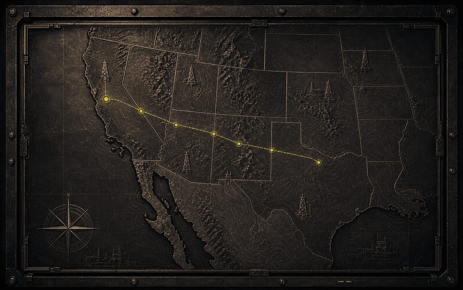 Texas Tea Season 2 map heading out west